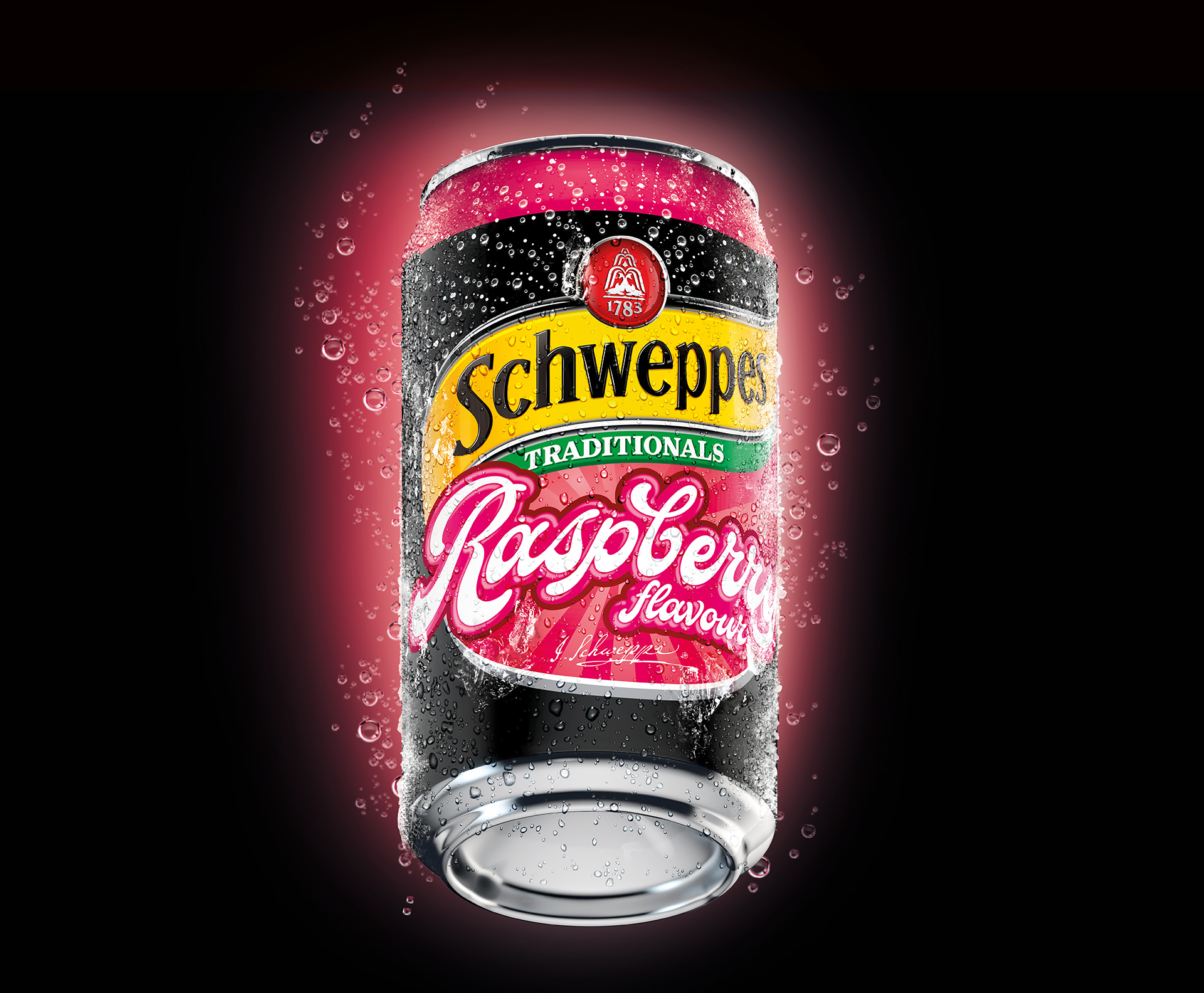 schweppes raspberry can render web