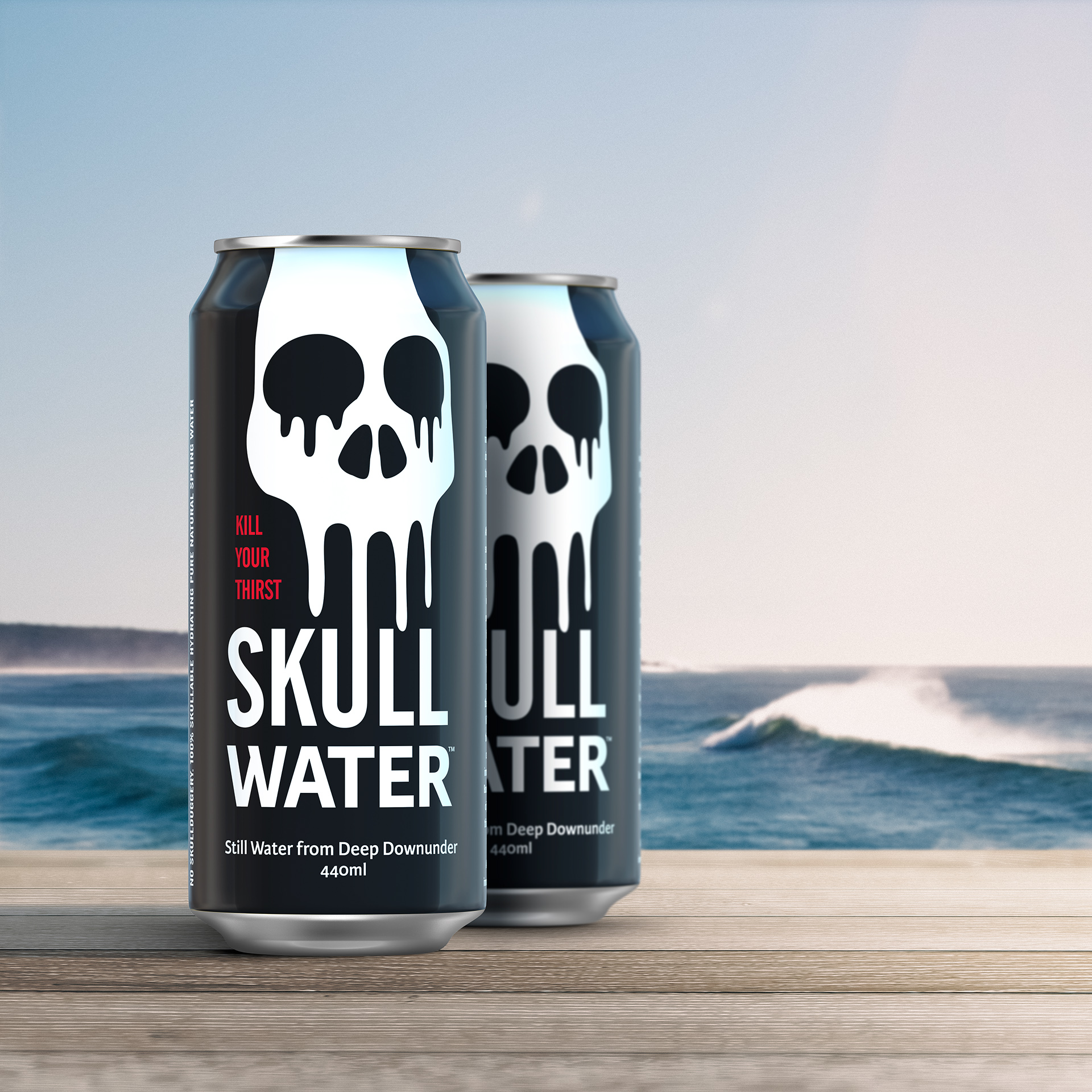 3d renders of skull water can design